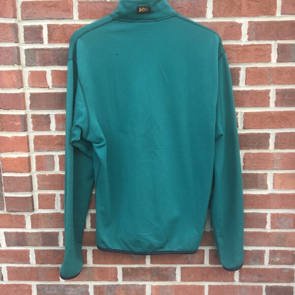 Vintage REI 1/2 Zip Polartec Pullover Adult Large Hunter Green Mock Neck - Picture 3 of 12